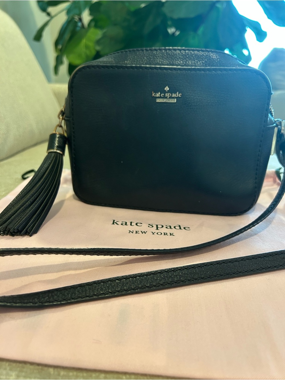 kate spade Kingston Drive Arla Black Leather Crossbody Bag PXRU8056